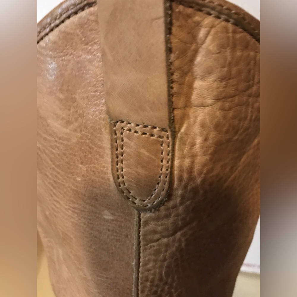 BORN Tan High Quality Leather Pull On Western Cowboy Boots Sz 10/42 M/W W2728 J5 - Picture 11 of 14
